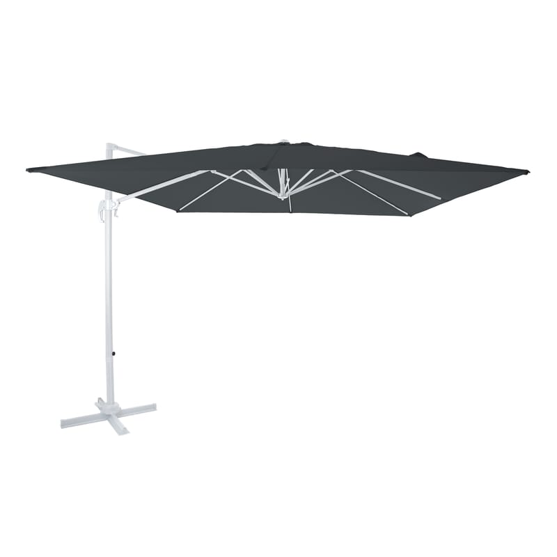 Parasol Nima 300x300 gris mât blanc