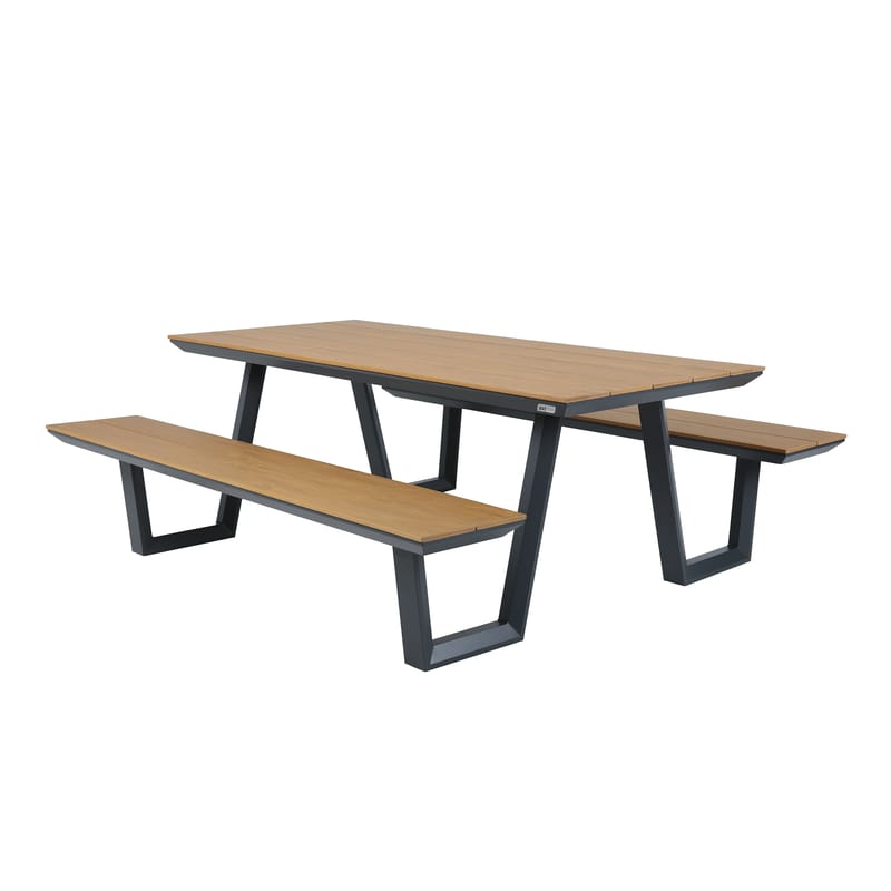Ensemble repas alu Nori table + 2 bancs anthr.