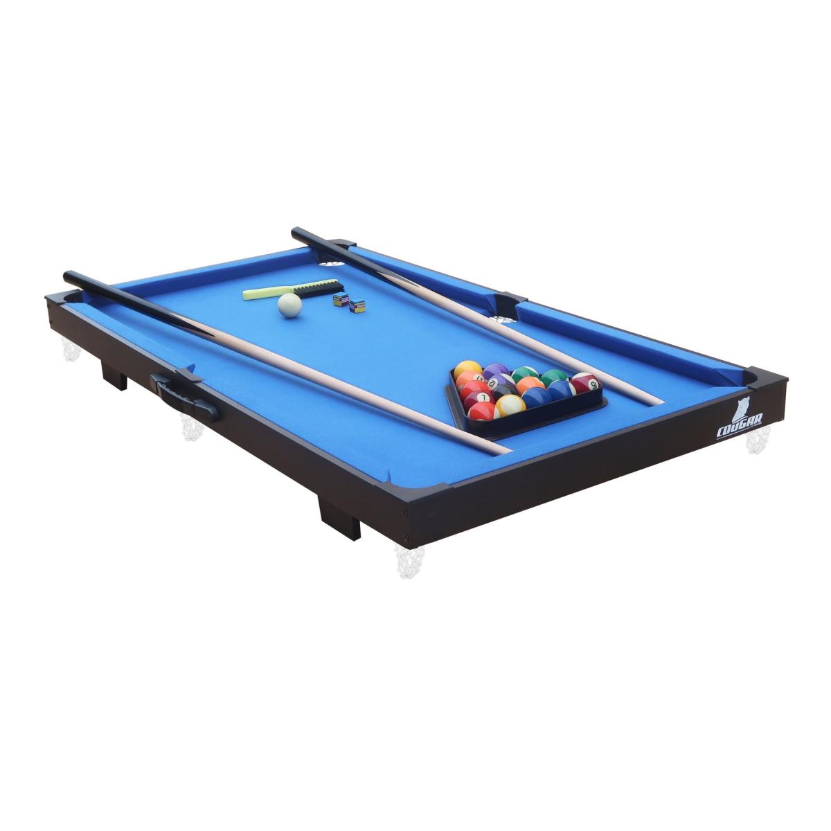 Mini billard portable noir-bleu