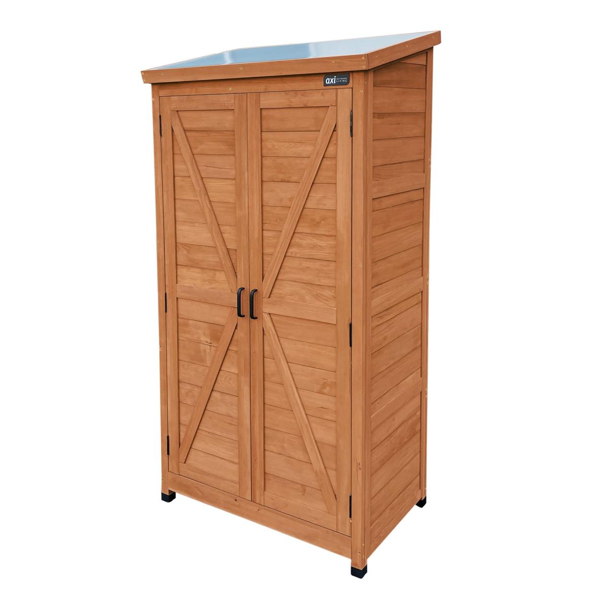 Armoire jardin bois Hugo marron café