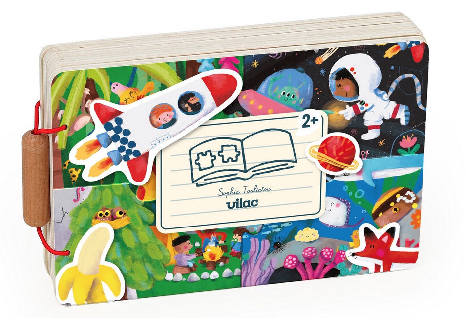 livre puzzle en bois - le voyage