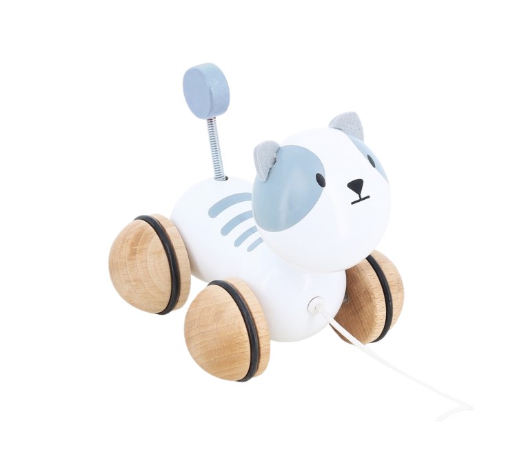 chaton à traîner Gribouille en bois