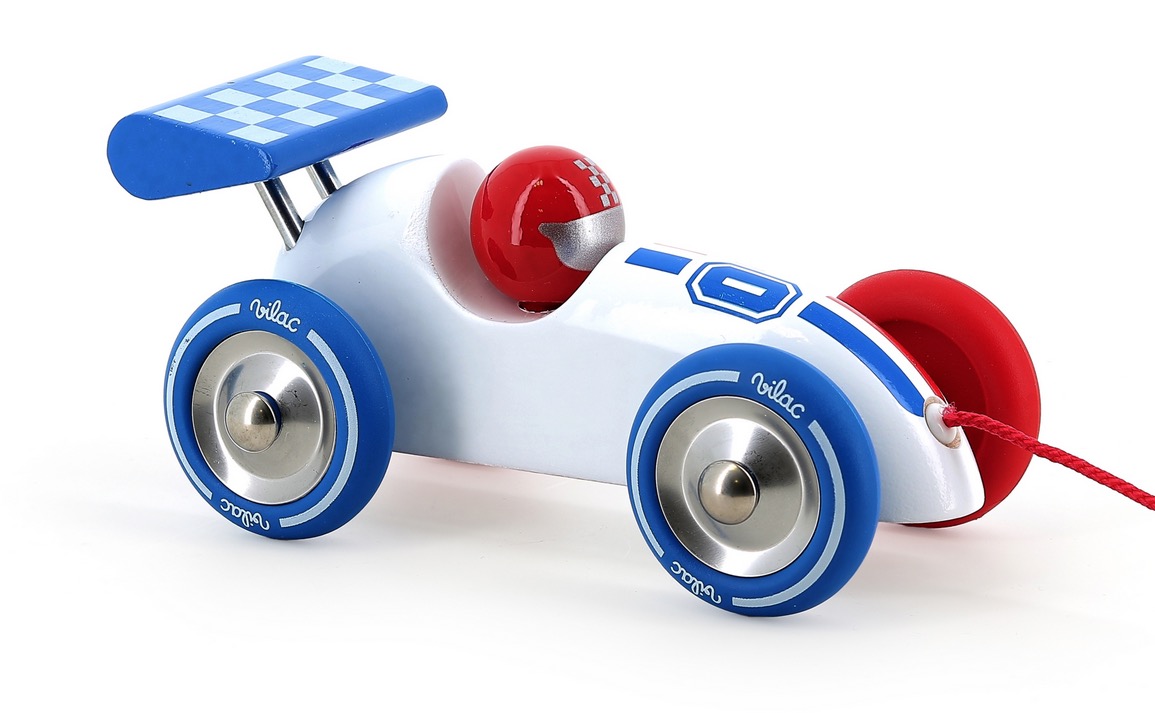 voiture de course à trainer blanche