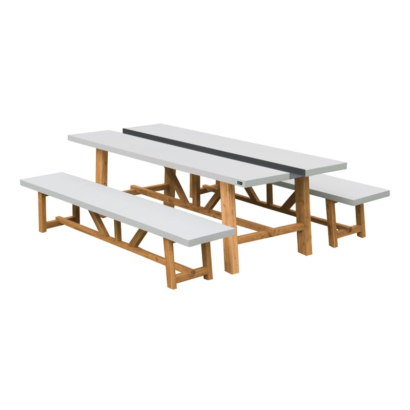 Salon repas Aaron pierre calcaire blanc naturel