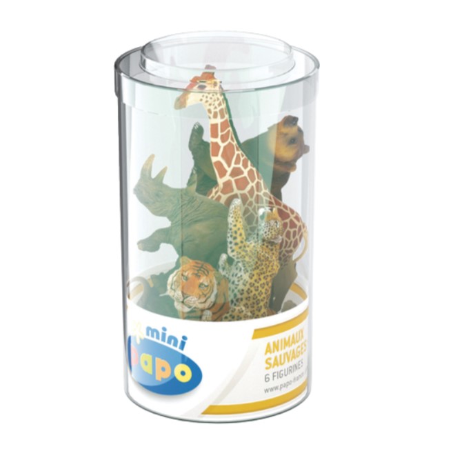 33021 Mini plus tube de 6 figurines animaux Sauvages