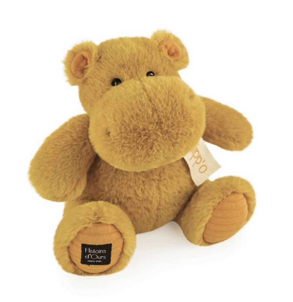 Peluche hippo jaune ocre - 25 cm - Histoire d ours