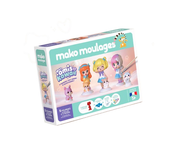 Coffret Mako Moulages - Mes amis kawaii 5 moules