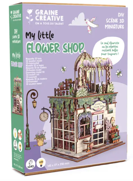 Vitrine bois 3D - Flower shop