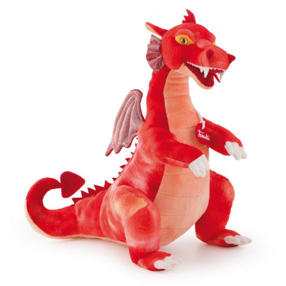 peluche dragon rouge - 40cm