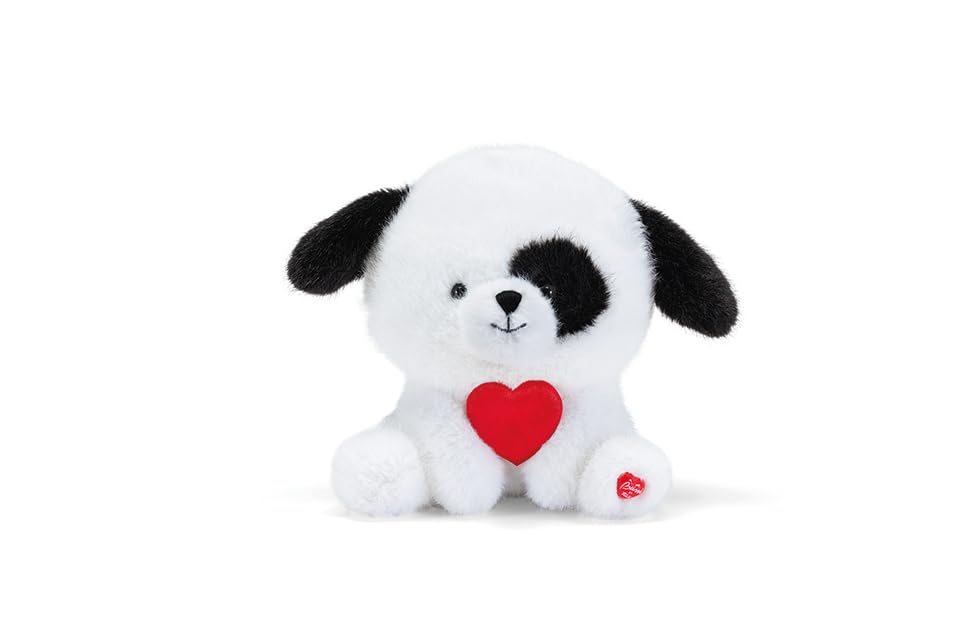 peluche chien coeur rouge - taille XS