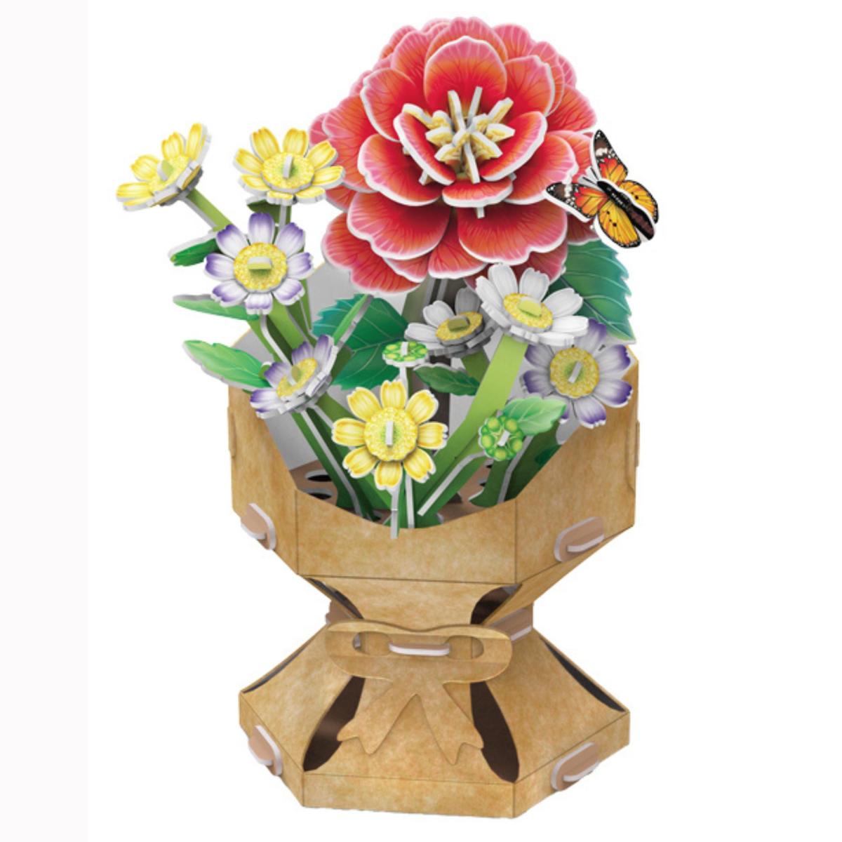 Maquette 3D - Bouquet De Fleurs Camelia - 109 pieces
