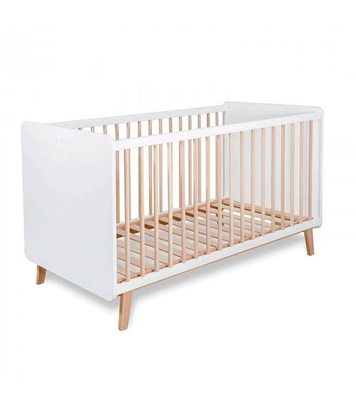 Lit Big Trevi 140x70 Blanc/Bois