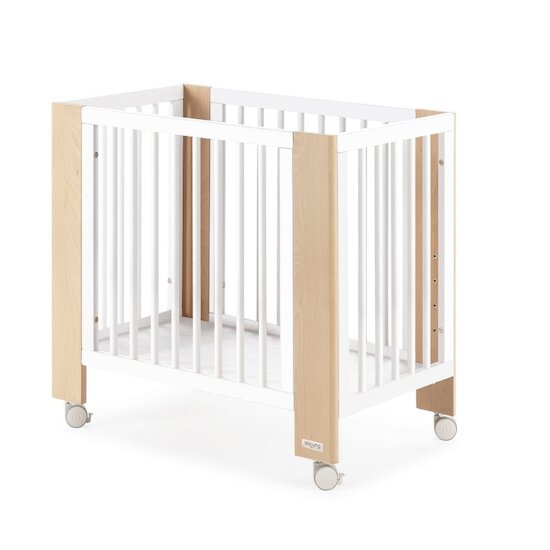 Lit convertible Converbaby 140x70 Blanc/Bois