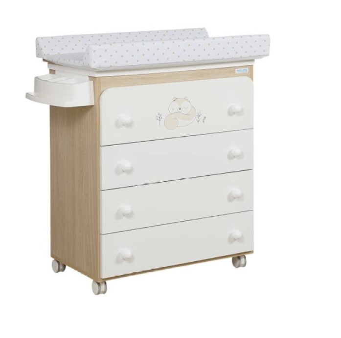 Meuble à langer Happy Bois/Blanc Poids Beige