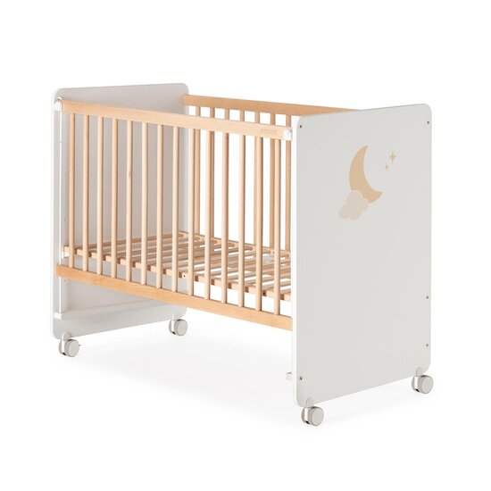 Lit Lupita 120x60 cm Blanc/Bois