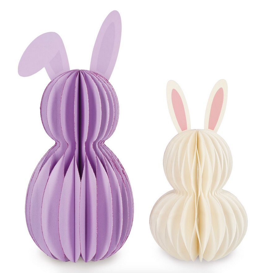 Set de 2 Petits Lapins Pliables en Papier