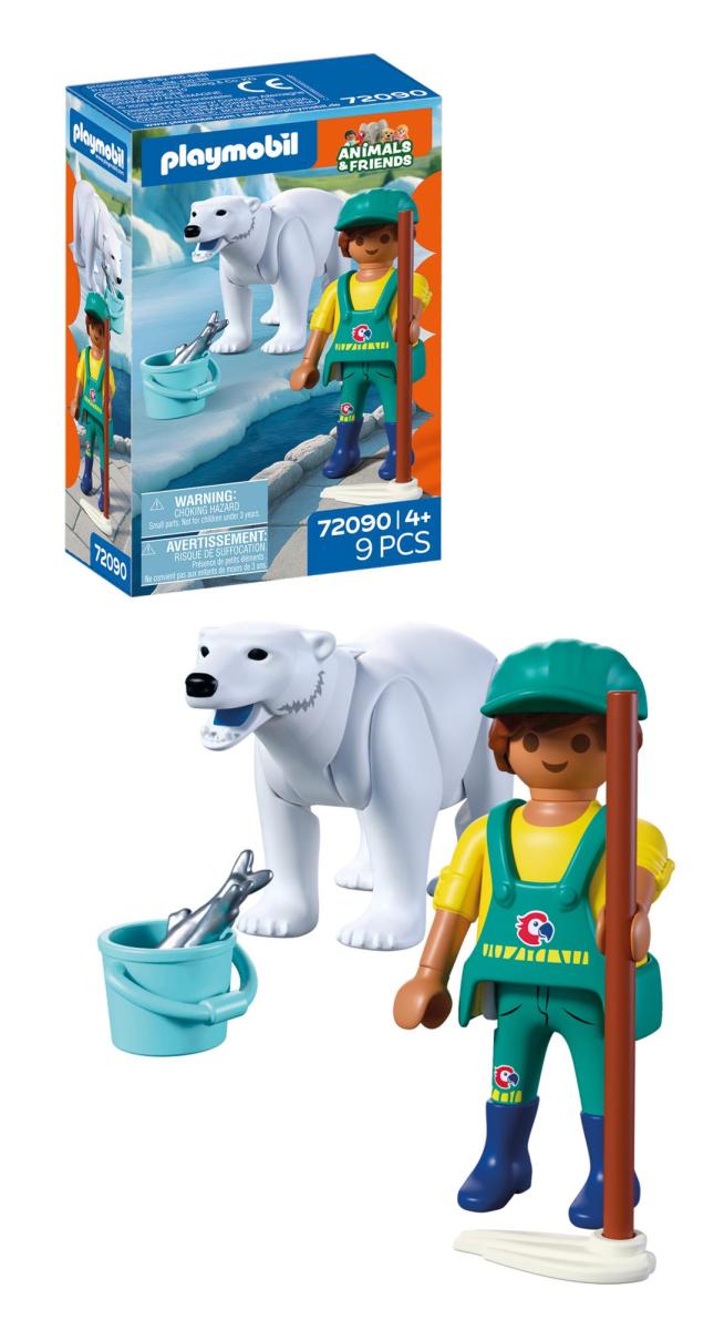 72090 Zoo : Ours polaire et gardien de zoo Playmobil