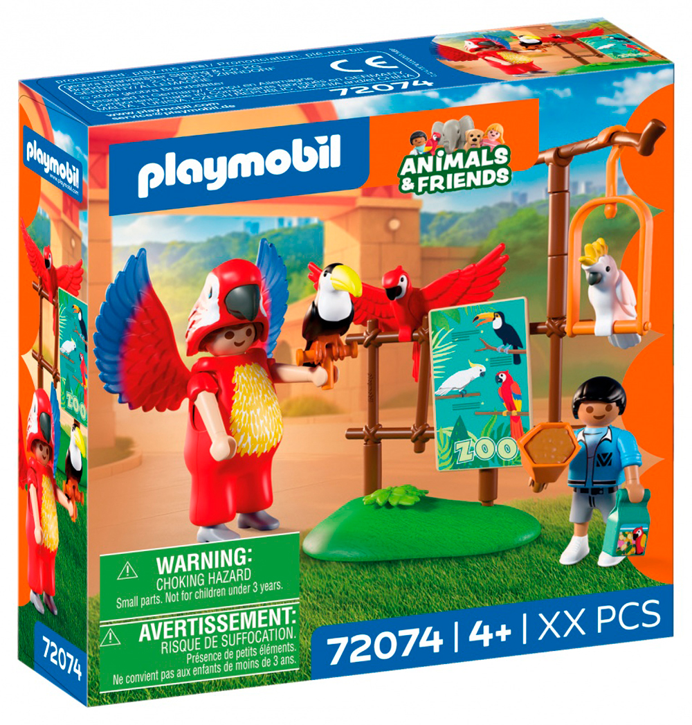 72074 Zoo : Mascotte perroquet coloré & enfant Playmobil
