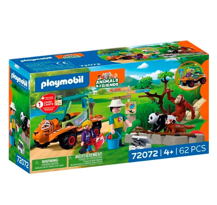 72072 Zoo : Gardien de zoo et véhicule Playmobil