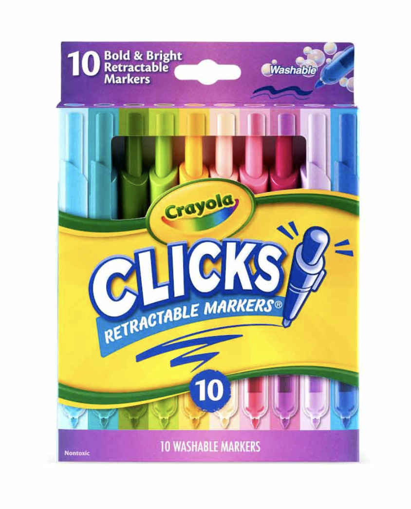 Crayola Marqueurs Clicks retractables Pastel - 10 pcs
