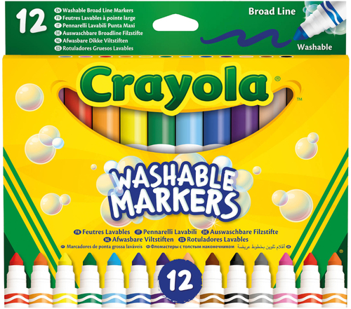 Crayola 12 Feutres lavables Pointe conique