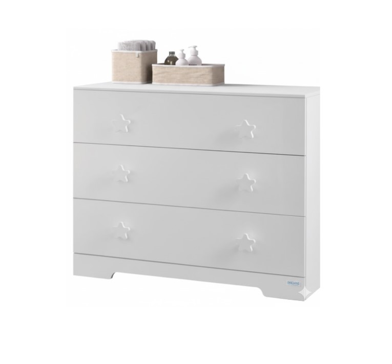 Commode - Poignées Étoile - Blanc