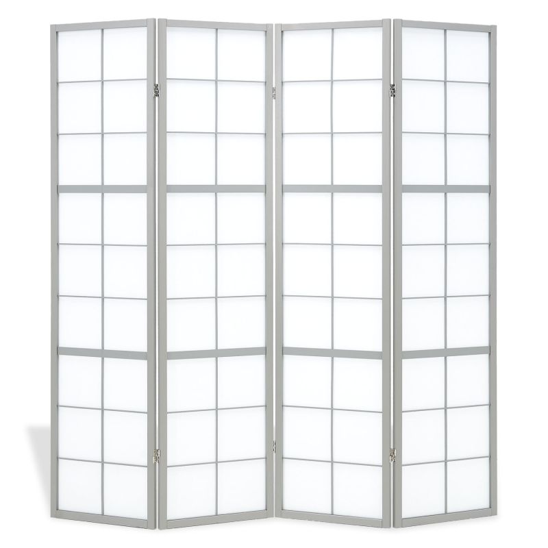 Paravent Gris Shoji 4 panneaux