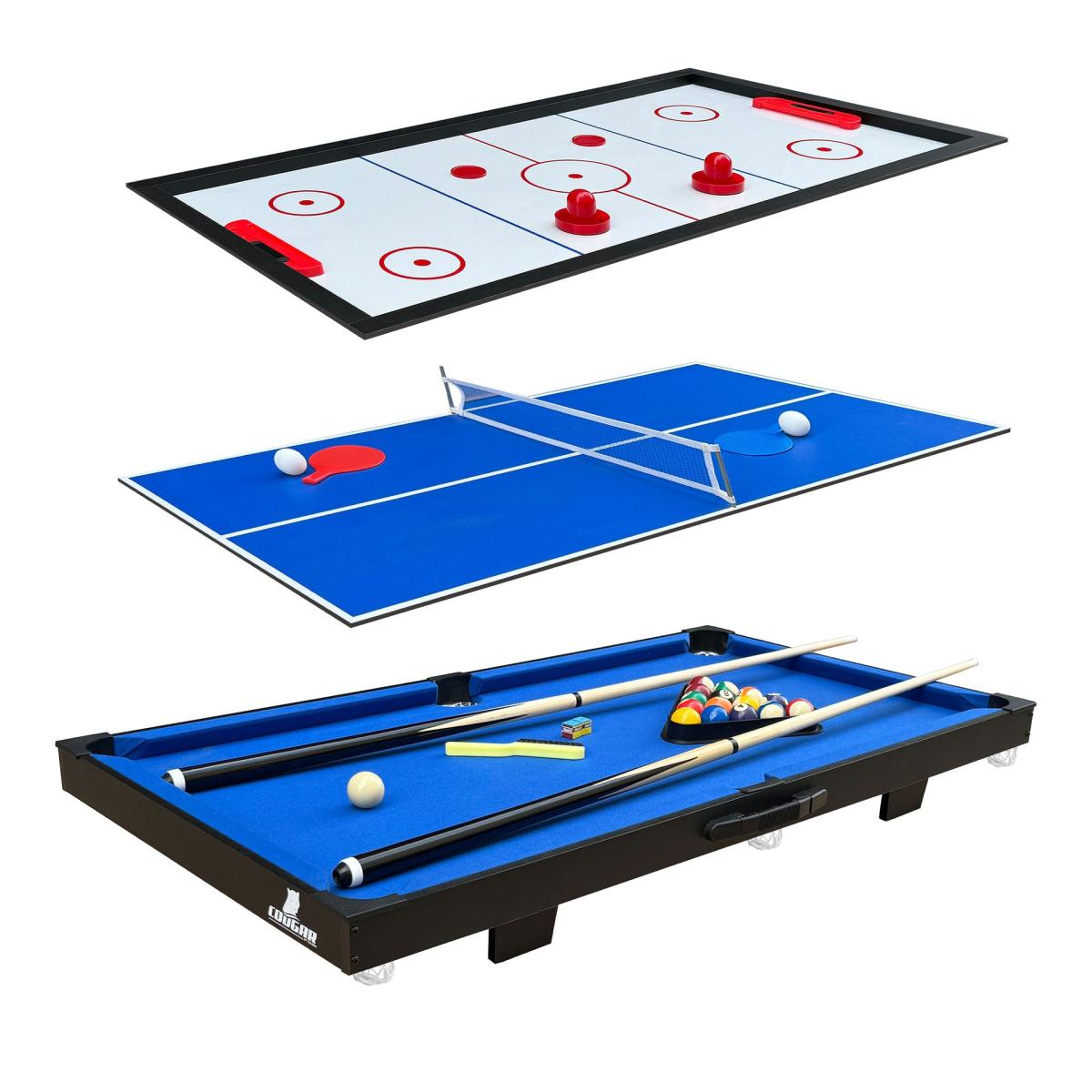 Table multi-jeux Cougar 3-en-1 mini bleue