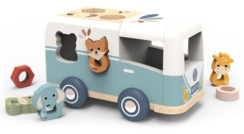 Van boite a formes en bois