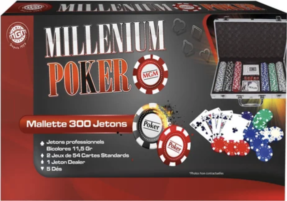 Millenium poker - malette 300 jetons