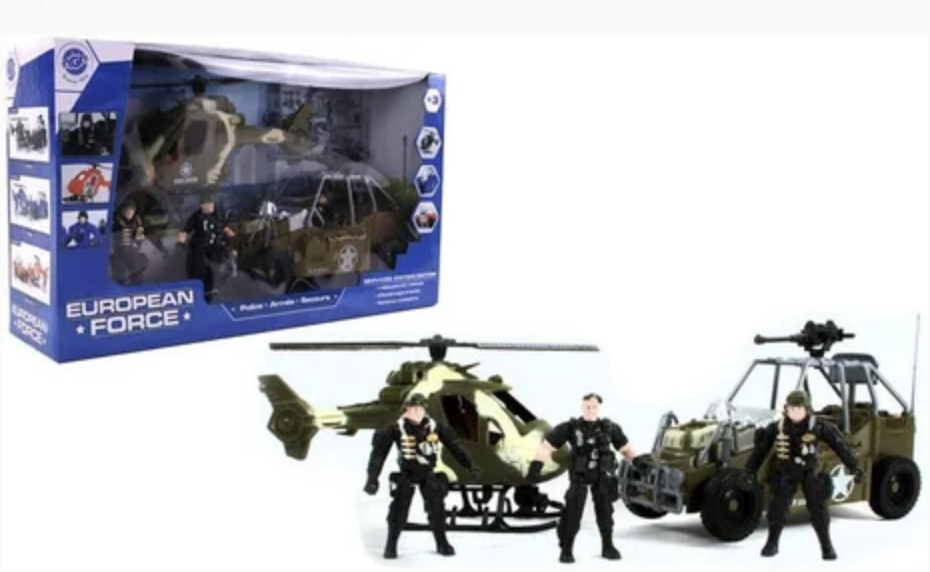 Armee helico et auto - 3 soldats