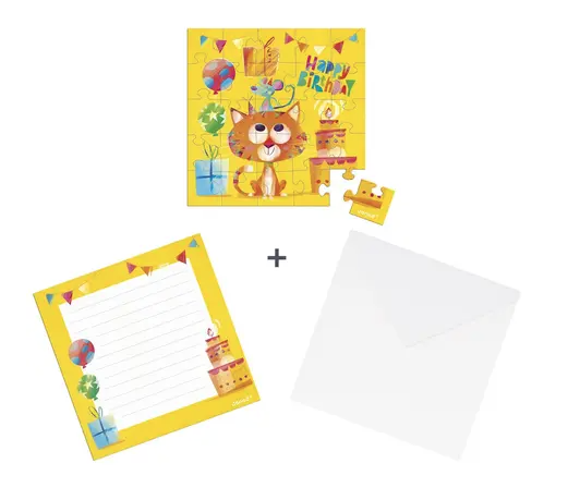 Carte Cadeau Puzzle 25 Pieces Chat