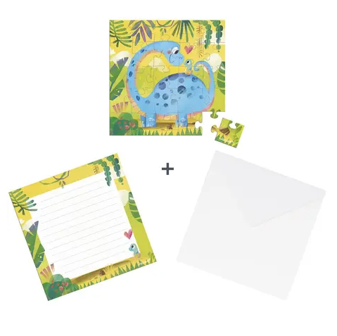 Carte Cadeau Puzzle 25 Pieces Dinosaures