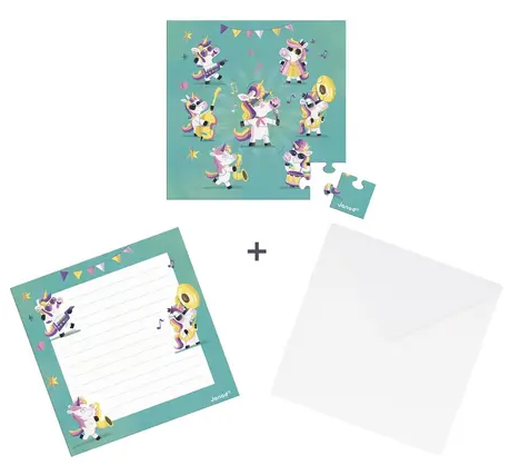 Carte Cadeau Puzzle 25 Pieces Licornes