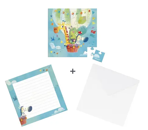 Carte Cadeau Puzzle 25 Pieces Mongolfiere