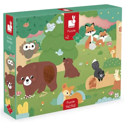 Puzzle Tactile 20 Pieces - Foret
