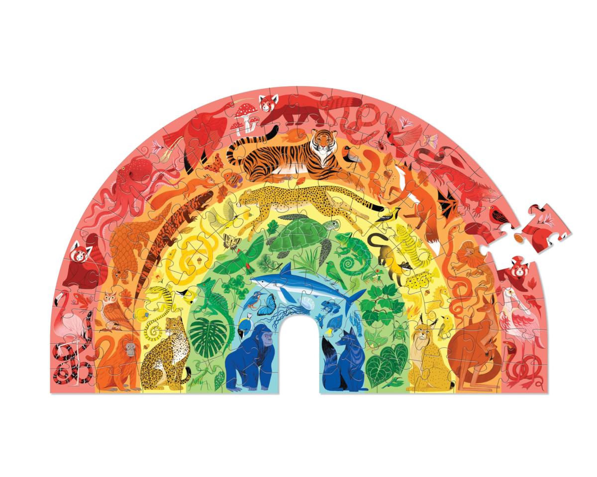puzzle animaux arc-en-ciel - 100 pièces