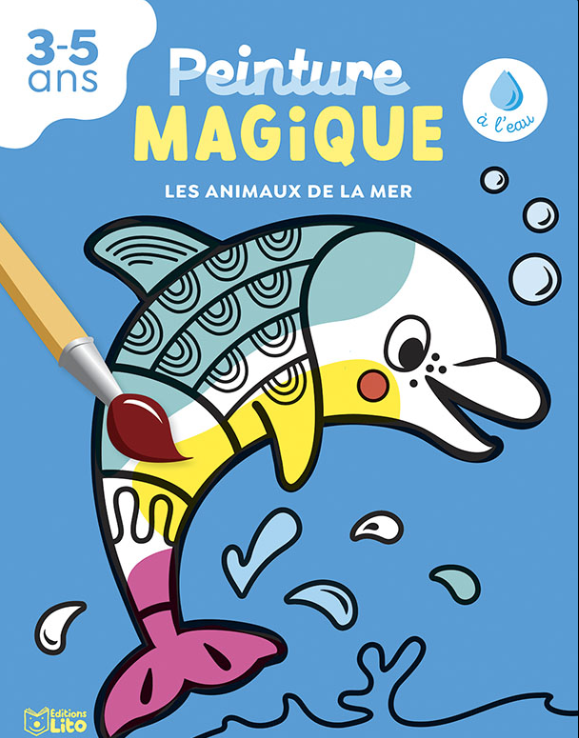 Peinture magique a l'eau - les animaux de la mer