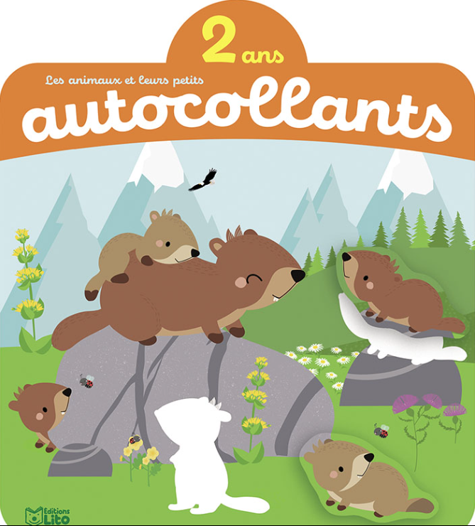 Autocollants 2 ans - les animaux de la montagne