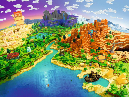 Puzzle 1500 p - Le monde de Minecraft