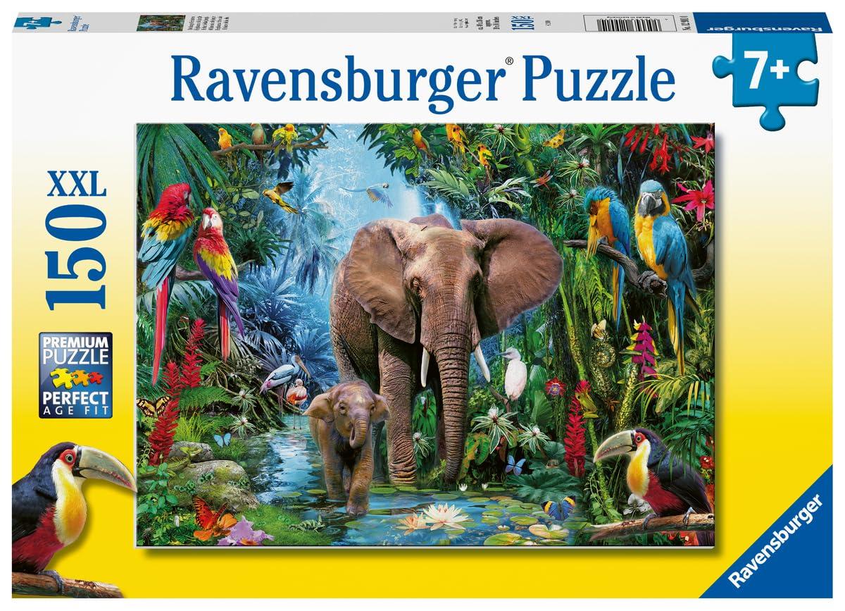 puzzle 150 pièces - éléphants de la jungle