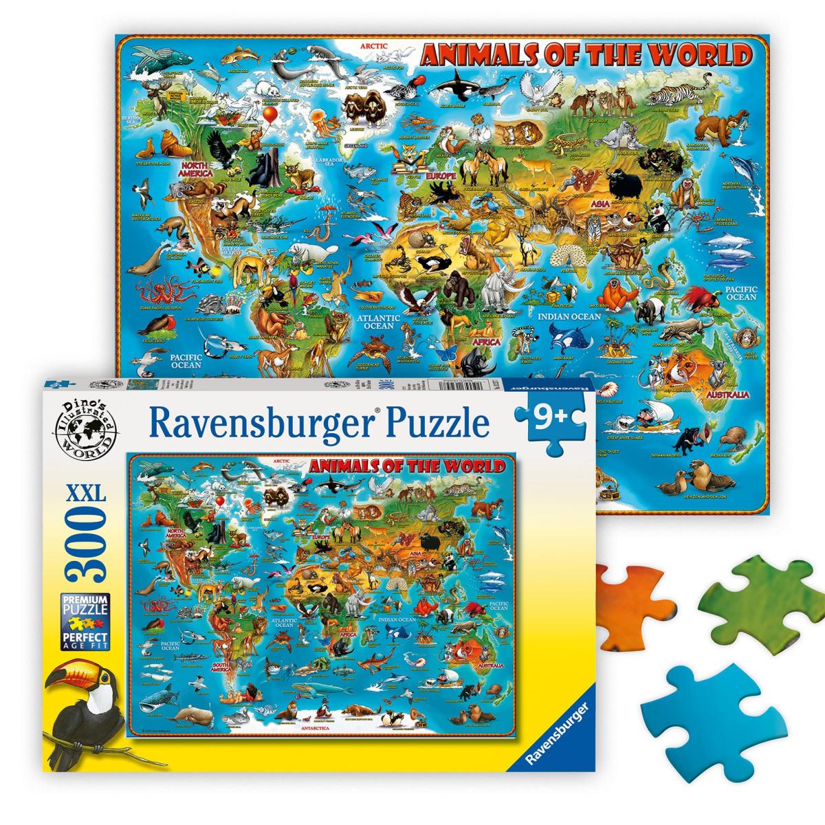 puzzle 300 pièces - animaux autour du monde
