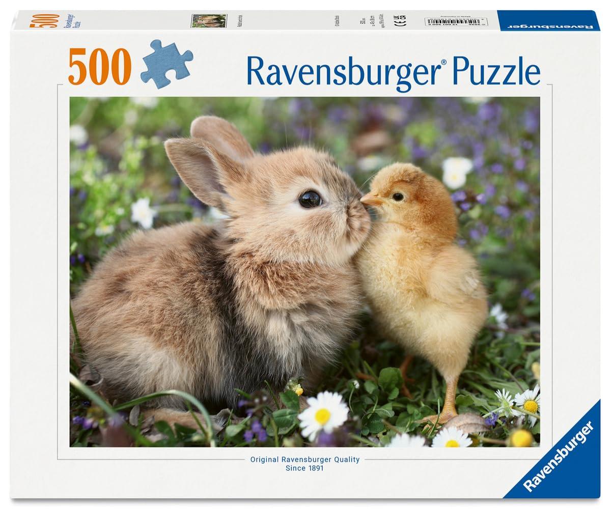 Puzzle 500 pièces - Lapin et Poussin (Collection bébés Animaux)