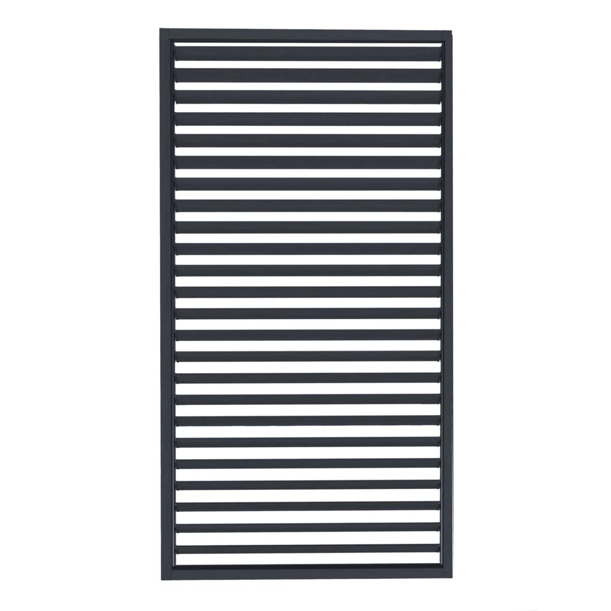 Paroi latérale alu Raya 1 m gris foncé