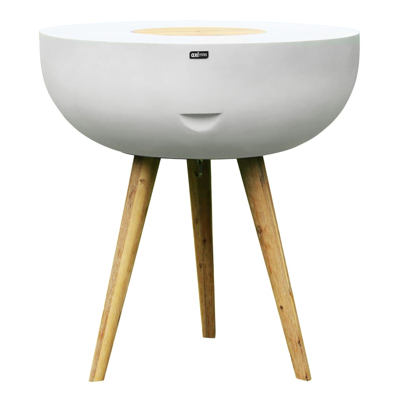 Table Brandon pierre calcaire 2-en-1 blanc