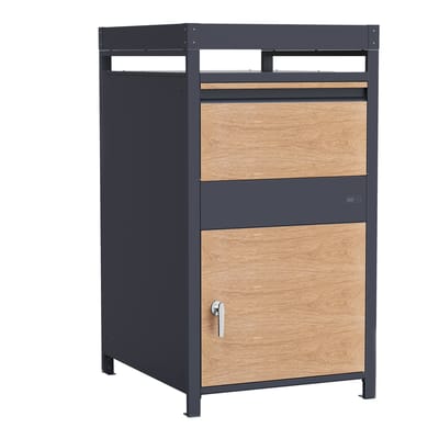 Boîte aux lettres colis Louis anthr./bois