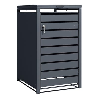 Cache poubelle métal Lucas anthracite 1x240L