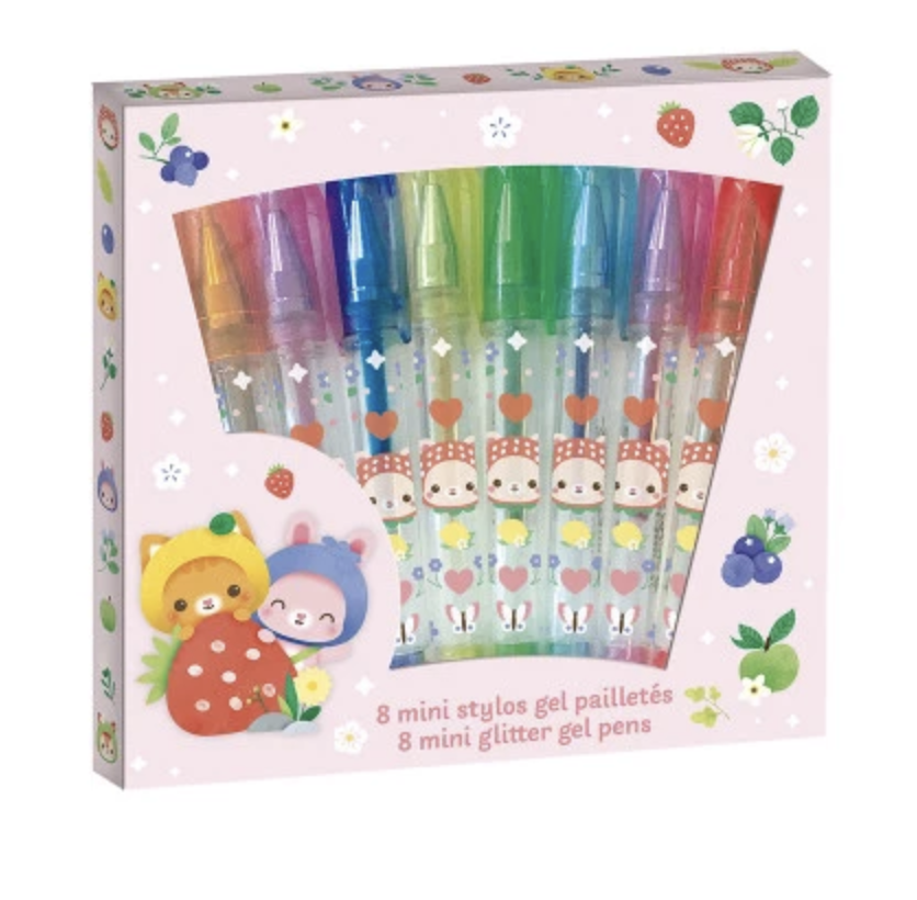Minis stylos gel pailletes X 8 - Janod