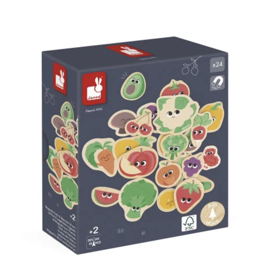Magnets fruits et legumes X 24 - Janod
