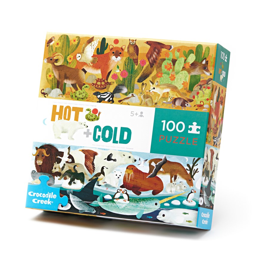 Puzzle 100 pcs - Animaux du chaud et du froid